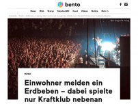 Bild zum Artikel: Einwohner melden ein Erdbeben – dabei spielte nur Kraftklub nebenan