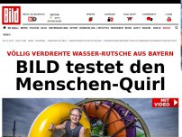 Bild zum Artikel: Rotierende Wasserrutsche - BILD testet den Menschen-Quirl