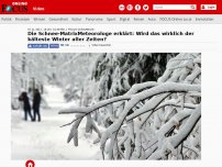 Bild zum Artikel: Die Schnee-Matrix - Meteorologe erklärt: Wird das wirklich der kälteste Winter aller Zeiten?