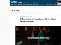 Bild zum Artikel: Grüne sinken auf niedrigsten Wert seit der Bundestagswahl