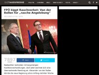 Bild zum Artikel: FPÖ kippt Rauchverbot: Van der Bellen für „rasche Angelobung“