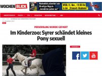 Bild zum Artikel: Im Kinderzoo: Syrer schändet kleines Pony sexuell