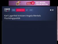 Bild zum Artikel: Karl Lagerfeld schießt gegen Angela Merkels Flüchtlingspolitik und sorgt für Eklat