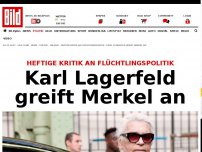 Bild zum Artikel: Wegen Flüchtlingspolitik - Karl Lagerfeld greift Merkel an