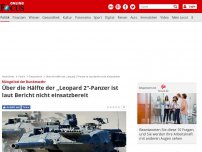 Bild zum Artikel: Mängel bei der Bundeswehr - Über die Hälfte der „Leopard 2“-Panzer ist laut Bericht nicht einsatzbereit