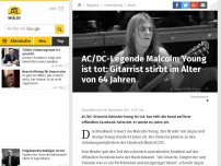 Bild zum Artikel: Malcolm Young ist tot: AC/DC-Gitarrist stirbt im Alter von 64 Jahren