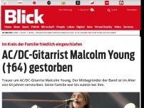 Bild zum Artikel: Im Kreis der Familie friedlich eingeschlafen: AC/DC-Gitarrist Malcolm Young (†64) gestorben