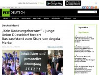 Bild zum Artikel: „Kein Kadavergehorsam“ – Junge Union Düsseldorf fordert Basisaufstand zum Sturz von Angela Merkel