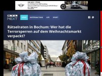 Bild zum Artikel: Rätselraten in Bochum: Wer hat die Terrorsperren auf dem Weihnachtsmarkt verpackt?