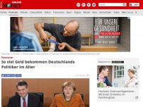 Bild zum Artikel: Pensionen - So viel Geld bekommen Deutschlands Politiker im Alter