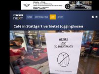 Bild zum Artikel: Café in Stuttgart verbietet Jogginghosen