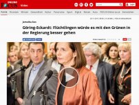 Bild zum Artikel: Jamaika-Aus - Göring-Eckardt: Flüchtlingen würde es mit den Grünen in der Regierung besser gehen