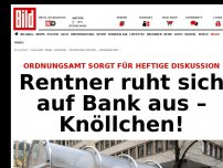 Bild zum Artikel: Zoff wegen Ordnungsamt - Rentner ruht sich auf Bank aus – Knöllchen!