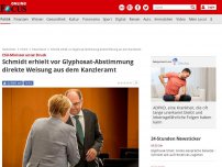 Bild zum Artikel: CSU-Minister unter Druck - Schmidt erhielt vor Glyphosat-Abstimmung direkte Weisung aus dem Kanzleramt