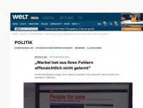 Bild zum Artikel: „Merkel hat aus ihren Fehlern offensichtlich nicht gelernt“