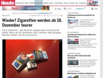 Bild zum Artikel: Österreich: Wieder! Zigaretten werden ab 18. Dezember teurer