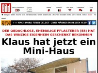 Bild zum Artikel: Geschenk für Obdachlosen - Klaus hat jetzt ein Mini-Haus