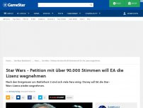 Bild zum Artikel: News: Star Wars - Petition mit über 90.000 Stimmen will EA die Lizenz wegnehmen