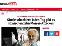 Bild zum Artikel: Studie schockiert: Jeden Tag gibt es jetzt zehn Messer-Attacken!