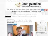 Bild zum Artikel: 7 erstaunliche Dinge, die Sie noch nicht über Markus Söder wussten