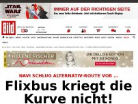 Bild zum Artikel: Festgefahrene Situation - Bus kriegt die Kurve – NICHT!