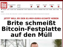 Bild zum Artikel: 81 Mio Euro weg - Brite schmeißt Bitcoin- Festplatte auf den Müll