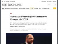 Bild zum Artikel: SPD: Schulz will Vereinigte Staaten von Europa bis 2025