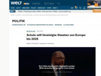 Bild zum Artikel: Schulz will Vereinigte Staaten von Europa bis 2025