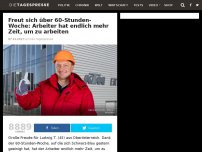 Bild zum Artikel: Freut sich über 60-Stunden-Woche: Arbeiter hat endlich mehr Zeit, um zu arbeiten