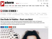 Bild zum Artikel: M. Beisenherz: Sorry, ich bin privat hier: Das Ende ist Nahles - Post von Beisi