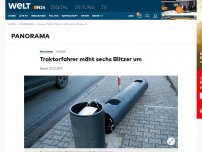 Bild zum Artikel: Traktorfahrer mäht sechs Blitzer um