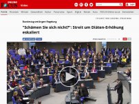 Bild zum Artikel: Bundestag verlängert Regelung - 'Schämen Sie sich nicht?': Streit um Diäten-Erhöhung eskaliert