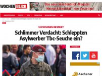 Bild zum Artikel: Schlimmer Verdacht: Schleppten Asylwerber gefährliche Tbc-Seuche ein?