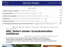 Bild zum Artikel: AfD: Sofort wieder Grenzkontrollen einführen