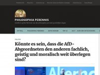 Bild zum Artikel: Könnte es sein, dass die AfD-Abgeordneten den anderen fachlich, geistig und moralisch weit überlegen sind?