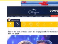 Bild zum Artikel: Über 60 Mio. Klicks für Roland Kaiser – Die Erfolgsgeschichte von “Warum hast Du nicht nein gesagt”