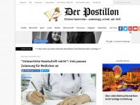 Bild zum Artikel: 'Unleserliche Handschrift reicht': Unis passen Zulassung für Mediziner an