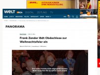 Bild zum Artikel: Frank Zander lädt Obdachlose zur Weihnachtsfeier ein