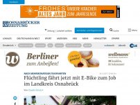 Bild zum Artikel: Flüchtling fährt jetzt mit E-Bike zum Job im Landkreis Osnabrück