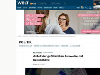 Bild zum Artikel: Anteil der gefälschten Ausweise auf Rekordhöhe