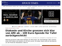 Bild zum Artikel: Diakonie und Kirche grenzen sich klar von AfD ab – 100 Euro-Spende für Tafel zurückgeschickt