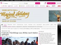 Bild zum Artikel: Erstmals Flüchtlinge aus Afrika nach Italien geflogen