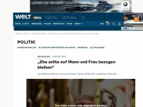 Bild zum Artikel: „Ehe sollte auf Mann und Frau bezogen bleiben“