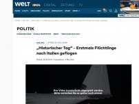 Bild zum Artikel: „Historischer Tag“ - Erstmals Flüchtlinge nach Italien geflogen