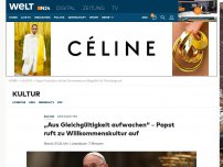 Bild zum Artikel: „Aus Gleichgültigkeit aufwachen“ – Papst ruft zu Willkommenskultur auf