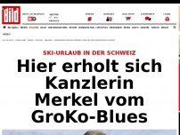 Bild zum Artikel: Ski-Urlaub in der Schweiz - Hier erholt sich Kanzlerin Merkel vom GroKo-Blues