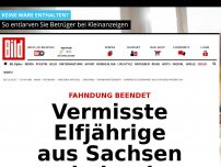 Bild zum Artikel: Fahndung beendet - Vermisste Elfjährige aus Sachsen wieder da