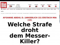 Bild zum Artikel: Ex-Freundin erstochen - Welche Strafe droht dem Messer-Killer?