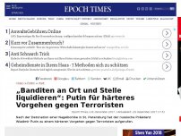 Bild zum Artikel: „Banditen an Ort und Stelle liquidieren“: Putin für härteres Vorgehen gegen Terroristen