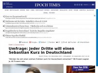 Bild zum Artikel: Umfrage: Jeder Dritte will einen Sebastian Kurz in Deutschland